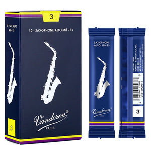 Palhetas Vandoren Traditional para Saxofone Alto Eb Caixa Azul Acessórios para Instrumentos Musicais França - Product Image 3