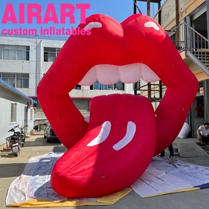 Modelo de boca inflable <span class=keywords><strong>gigante</strong></span>, 6 tipos, beso inflable, labios rojos inflables para escenario - Product Image 3