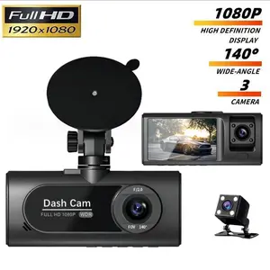 New 2 Inch Screen 1080P HD Driving Recorder 3 Channel HD Infrared Night Vision Camera Car DVR Dash Cam With WiFi Car Black Box