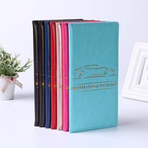 Titular de tarjeta de identificación de seguro de plástico de <span class=keywords><strong>registro</strong></span> de coche de cuero PU ostentoso de Venta caliente - Product Image 3