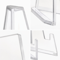 HOTEAM Présentoir en acrylique en forme de A, support de table à un niveau pour étiquettes de prix et cartes de menu, sans perçage, robuste, vente en gros, OEM