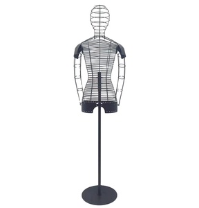 Mannequins en fil de métal bronze rétro personnalisés, torse en fer marron demi-corps unique pour femme, <span class=keywords><strong>mannequin</strong></span> fait à la main, présentoir de vêtements - Product Image 1