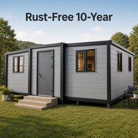 Villa préfabriquée de luxe, unité d'habitation autonome, 20Ft 40Ft, extensible, en panneaux sandwich en acier léger, type conteneur, installation rapide, portable