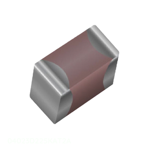 Distribuidor Autorizado, Condensador Cerámico 2.2 uF CAP CER 2.2UF 25V X5R 0402, Montaje en Superficie MLCC 0402 (1005 Métrico) 04023D225KAT2A - Product Image 1