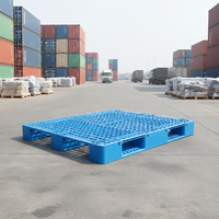 Palettes en plastique industrielles HDPE 1412 B à trois roulettes, simple face, 4 voies, haute qualité, vente chaude pour l'expédition