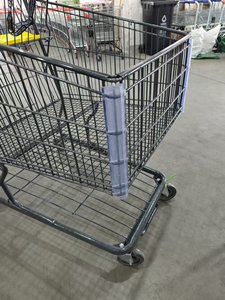 Chariot de courses de supermarché pliable en métal de grande capacité 240L, super pratique, chariot de courses de supermarché - Product Image 3