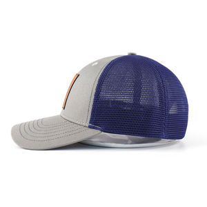 Gorra de Béisbol de Malla con Visera Plana, Estilo Trucker, de Alta Calidad, con Parche de Cuero Personalizado, 6 Paneles, para Adultos, MOQ Bajo, Vietnam - Product Image 5