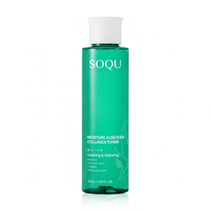 SOQU MOISTURE ALOE VERA COLLAGEN TONER 150ml 7 couches d'acide hyaluronique Acétylhexapeptide-8 Citrouille Tous types de peau Végétalien Fabriqué par Eve - Product Image 2