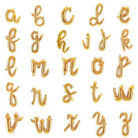 Personnaliser 18 pouces bébé douche lettre feuille ballon Script Cursive ballon symboles Alphabet Globos pour Fiesta décoration