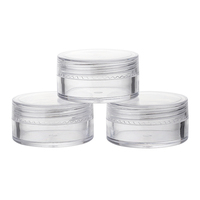 Pot de crème PS en plastique cosmétique rouge rose transparent 3g 5g 7g 10g 15g 20g personnalisé