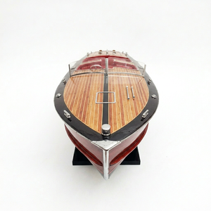 Stan Craft <b>Mini</b> Missile Wooden Handcrafted Painted Nautical Style Model Boat for Home Decoration - Product Image 1