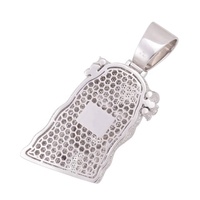 Testeur de Diamant Hip Hop D Couleur VVS Moissanite Fleur Perles Jésus Pendentif avec Argent Sterling 925 Plaqué Or GRA pour Femmes Hommes