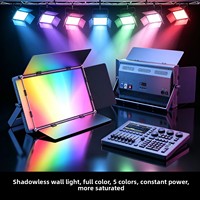 Projecteur RVBCW pleine puissance 500W pour éclairage d'ambiance de studio de danse, panneau lumineux pour spectacles de groupe et scène