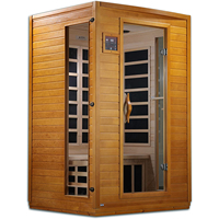 Nouveau Design Cabine de Sauna Infrarouge Intérieur à Vapeur, 2 Personnes, Hammam en Bois de Hemlock