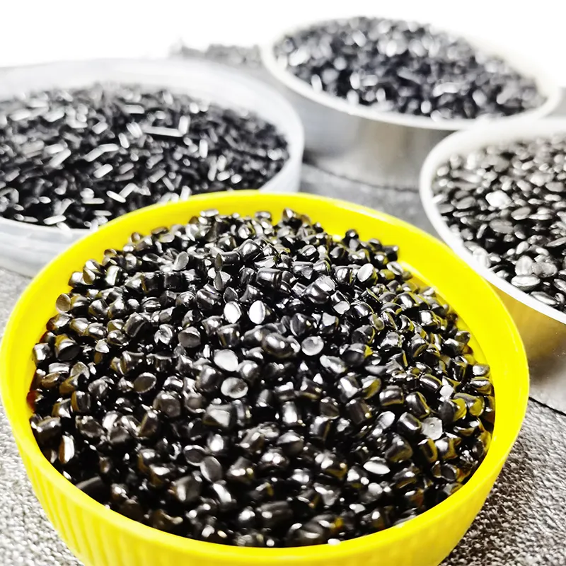 JZ Masterbatch peliharaan PBT serat injeksi ekstrusi Shinny warna hitam pigmen konsentrasi plastik Pellet HITAM PET Masterbatch