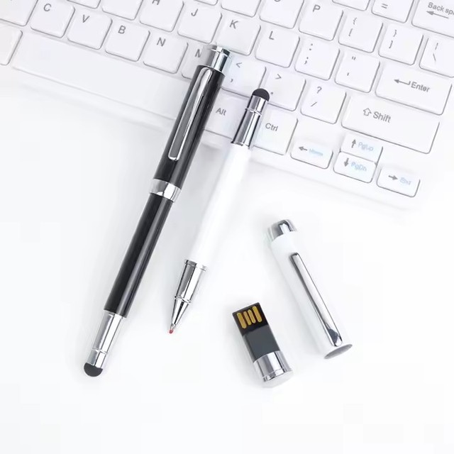 New Executive Business Gifts 3-in-1 Stylos 2.0 USB Metal Ballpoint Pen with 32GB 16GB 64GB 8GB 4GB 128GB USB Flash Drive