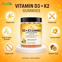 Gummies Halal Vitamine D3 K2 5000 UI Saveur Personnalisée pour la Force des Os et des Dents, Soutien Immunitaire, Marque Privée, Vente en Gros
