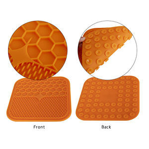 <b>Dog</b> <b>Bath</b> Training Grooming Silicone Wall-Mounted Slow Feeder Mat Pet <b>Dog</b> Licking Mat - Product Image 5
