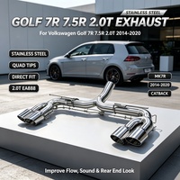 Tuyau d'échappement arrière SS304 pour Volkswagen Golf 7R 7.5R 2.0T 2014-2020, kit de tuning pour améliorer la puissance de course