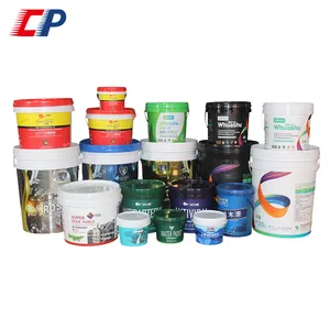 ถังพลาสติกเกรดอาหาร 5 แกลลอน PP HDPE ถังพลาสติกเคมีพร้อมฝาปิดและที่จับสําหรับสี