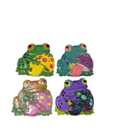Broches en métal émaillé personnalisées en forme de grenouille et de champignon, colorées et scintillantes, pour revers de veste