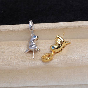 Accessoires DIY du fabricant, boucle universelle en argent S925 pour semi-finis, boucle de petit dinosaure 8-13, 5646 perles en vrac, pendentif - Product Image 2