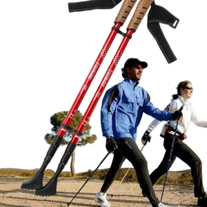 <span class=keywords><strong>Bastoncini</strong></span> da <span class=keywords><strong>Trekking</strong></span> Pronti per la Spedizione, Manico in Sughero, Alluminio Aeronautico, Telescopici in 3 Sezioni - Product Image 5