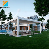 Maßgefertigte Lamellendach-Pergolen für Haus, Terrasse und Garten, Luxuriöse Bioklimatische Aluminium-Pergola, Outdoor-Pavillon mit Sichtschutz