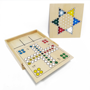 Juego de tablero de <span class=keywords><strong>ajedrez</strong></span> multifuncional de madera 7 en 1 personalizado que incluye <span class=keywords><strong>ajedrez</strong></span>, escalera de serpiente, Damas, Tic Tac Toe - Product Image 1