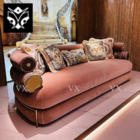 Ensemble canapé italien moderne en tissu Medusa Carezza Design Versaces de luxe pour la maison et la villa et les meubles de salon