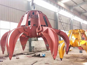 เครนเหล็กเศษเหล็กไฮดรอลิกถังคว้าไฟฟ้าตะแกรงเปลือกส้มสำหรับเศษขยะ - Product Image 3