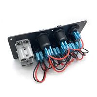 Boîtier encastré 50A avec connecteur d'alimentation, prise double USB, chargeur de tableau de bord, prise allume-cigare 12V pour caravane, camping-car, bateau, voiture