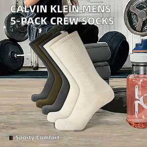Calcetines Deportivos <span class=keywords><strong>Calvin</strong></span> <span class=keywords><strong>Klein</strong></span> para Hombre, Paquete de 5, Calcetines de Media Pantorrilla, Tejidos, Suministro ODM, Secado Rápido, Beige Surtido (7-12) - Product Image 2