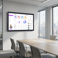 Monitor Sentuh Industri 27 32 43 inci, PC Layar Sentuh All-in-One untuk Pemasangan di Dinding, untuk Penggunaan Ruang Konferensi