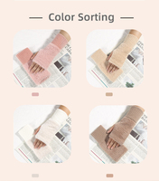 Gants d'hiver moelleux pour femmes, confortables, chauds, mignons, doux, pour l'extérieur, style moelleux pour femmes et filles