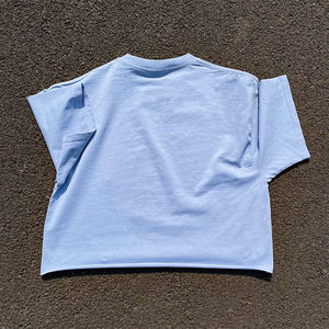 Camiseta Corta Personalizada de Alta Calidad, 100% Algodón, Tejido de Punto, Estilo Urbano, Estampado Sólido, Estilo Oversize - Product Image 3