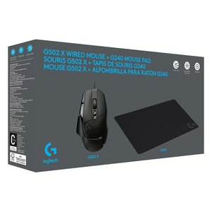 Souris de jeu G SERIES G502X filaire + tapis de souris G240 noir 991 000489 - Product Image 2