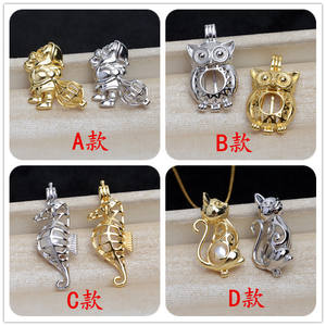 Pendentif Hibou Wenchi en Argent S925, 8mm 6mm, Non Perforé, pour Cage à Cheveux Femme, Or Rose, Accessoires DIY, Motif Animalier, Chine - Product Image 5