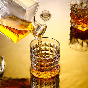 Service à Vin en Verre de Cristal Sans Plomb de Style Européen, Carafe Transparente Créative à Col <span class=keywords><strong>D</strong></span>époli, Bouteille à Vin Classique, Ensemble à Whisky - Product Image 4