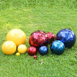 Ventas al por mayor de fábrica Bolas huecas de pintura de metal de acero inoxidable redondo multicolor - Product Image 3