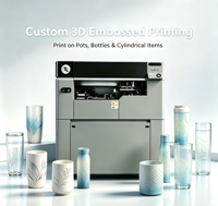Imprimante UV Cylindrique Rotative Haute Vitesse, Impression en Relief 15 mm, Tête d'Impression Epson I1600 pour Vases, Bocaux, Articles de Boisson, Pièces Courbes
