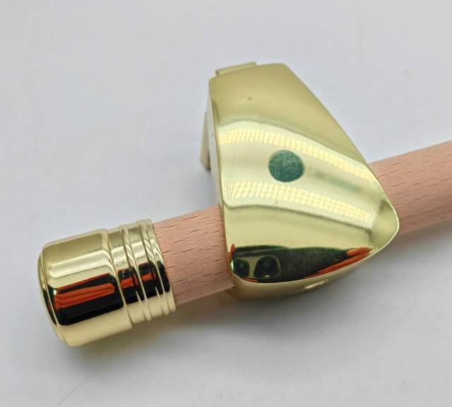Sarggriffschatulle mit Metallschwingenstange 1038-3 zamak Punkt und Endstöpsel mit hölzerner Stange