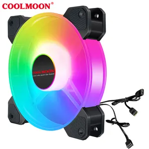 Coolmoon JD2 Computer Pc Air Cooling Fan 120Mm Pwm Passen Snelheid 5V Argb Sync Moederbord Lichten Cpu Koeler fan