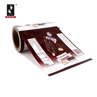 Pochette Doypack personnalisable en BOPP imprimé en gravure rouge foncé en forme de cœur, de qualité alimentaire, recyclable, pour emballage de snacks et crème glacée