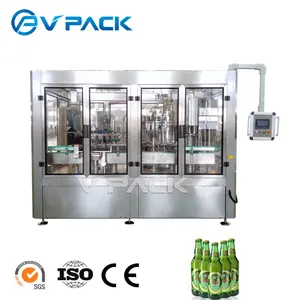 Machine de remplissage automatique pour boissons, soda et jus de boisson carbonée, équipement OEM, pour remplissage de bouteilles en verre, avec capsulage, ligne de fabrication