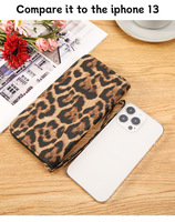 Dompet Kartu Wanita Model Clutch Panjang Persegi Panjang Motif Hewan Kelas Atas, Satu Bagian, Multi-kartu, OEM, Hadiah Hari Ayah