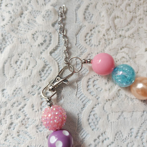 Collar de cuentas acrílicas de diamantes de imitación coloridas, cadena para perros con cuentas de <span class=keywords><strong>chicle</strong></span>, joyería para mascotas, accesorios de collar para gatos y perros con cuentas de plástico. - Product Image 6