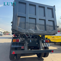 Semi-remorque benne Luyi 4 essieux personnalisable en acier noir en forme de U, capacité de charge 80t, pneus neufs 12R22.5 pour le transport de marchandises en vrac, Shandong