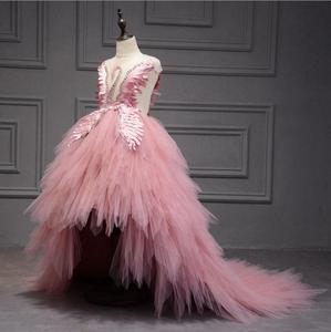 Vestido de Princesa de Verano 2020 para Niña, Vestido Largo con Cola de Cisne, Disfraz de Cumpleaños para Niñas, Vestidos de Dama de Honor - Product Image 6