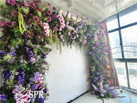 Panneau mural de fleurs artificielles SPR pour bouquet de mariée, simulation de fond de scène, décoration florale pour fête de mariage